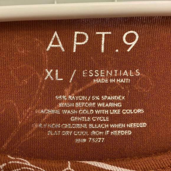 Bundle XL Notations blouse and brown floral Apt 9 3/4 sleeve top - Picture 7 of 7